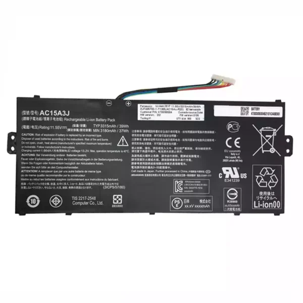 Portátil bateria nueva para ACER AC15A3J