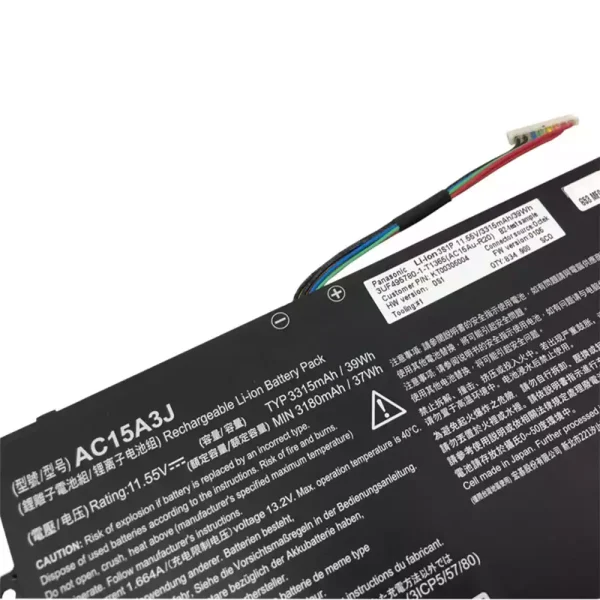 Portátil bateria nueva para ACER AC15A3J - Imagen 3