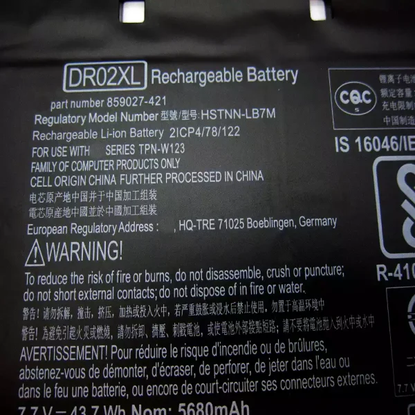 Portátil bateria nueva para HP TPN-W123 - Imagen 3