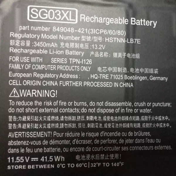 Portátil bateria nueva para HP SG03XL - Imagen 3