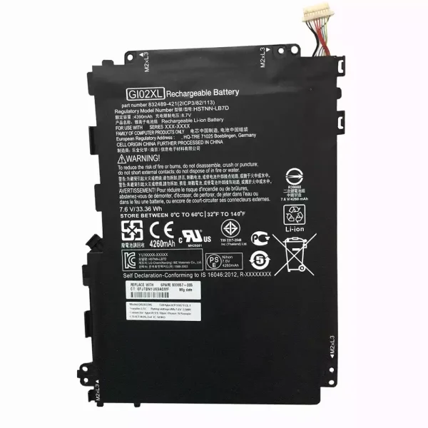 Portátil bateria nueva para HP Pavilion x2 12-b020nr