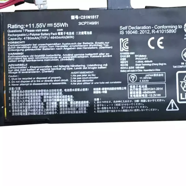 Portátil bateria nueva para ASUS C31N1517 - Imagen 3