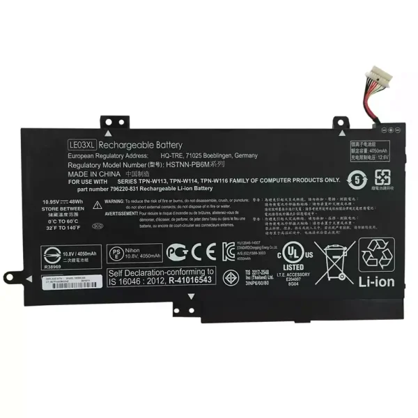 Portátil bateria nueva para HP LE03XL