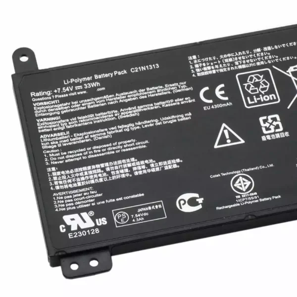 Portátil bateria nueva para ASUS C21N1313 - Imagen 3