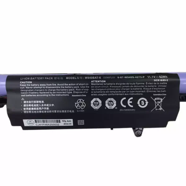 Portátil bateria nueva para CLEVO 6-87-W940S-4271,6-87-W940S-424 - Imagen 3