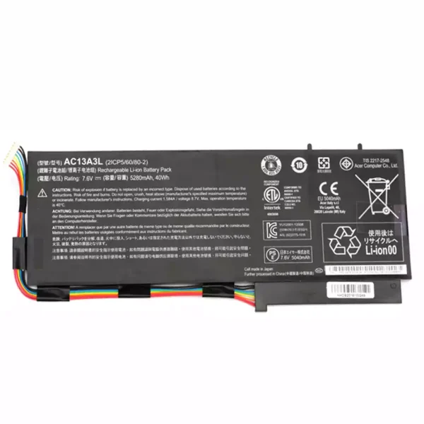 Portátil bateria nueva para ACER AC13A3L