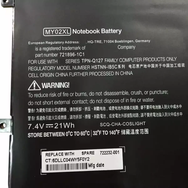 Portátil bateria nueva para HP TPN-Q127 - Imagen 3