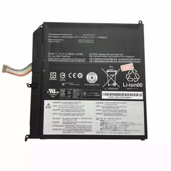 Portátil bateria nueva para LENOVO ThinkPad X1 Helix