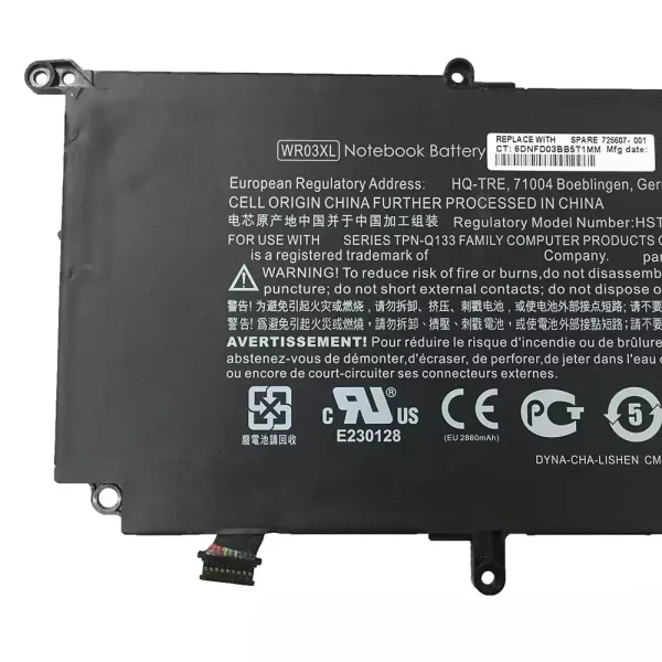 Portátil bateria nueva para HP WR03XL - Imagen 3