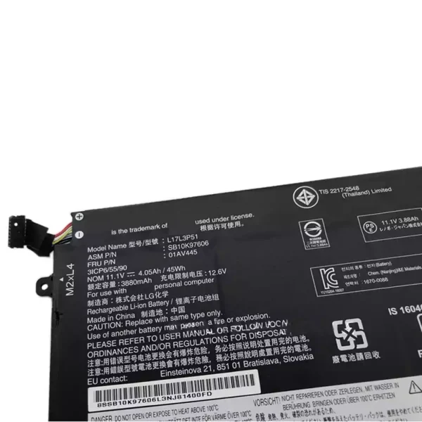 Portátil bateria nueva para Lenovo L17C3P51,L17C3P52 - Imagen 3