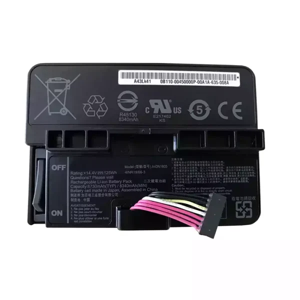 Portátil bateria nueva para ASUS A43N1605