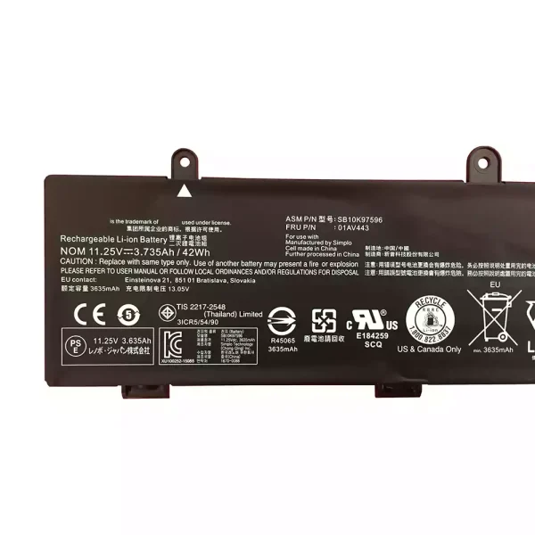 Portátil bateria nueva para LENOVO SB10K97595,SB10K97596 - Imagen 3