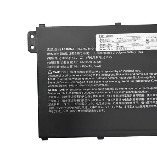 Portátil bateria nueva para ACER AP16M4J - Imagen 3