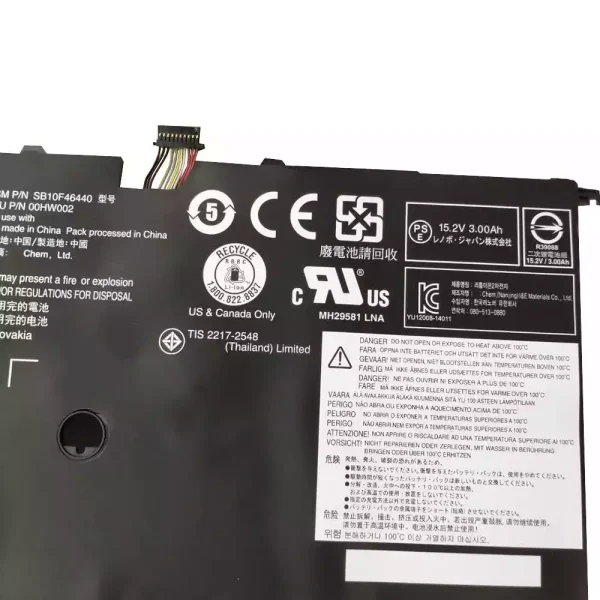 Portátil bateria nueva para LENOVO ThinkPad X1 Carbon 2015 - Imagen 4