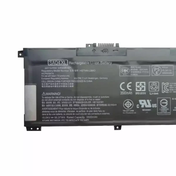 Portátil bateria nueva para HP SA04XL - Imagen 3