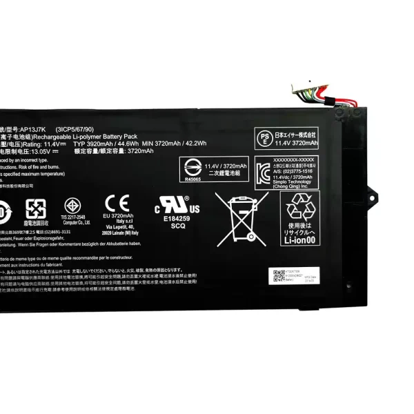 Portátil bateria nueva para Acer AP13J7K - Imagen 4