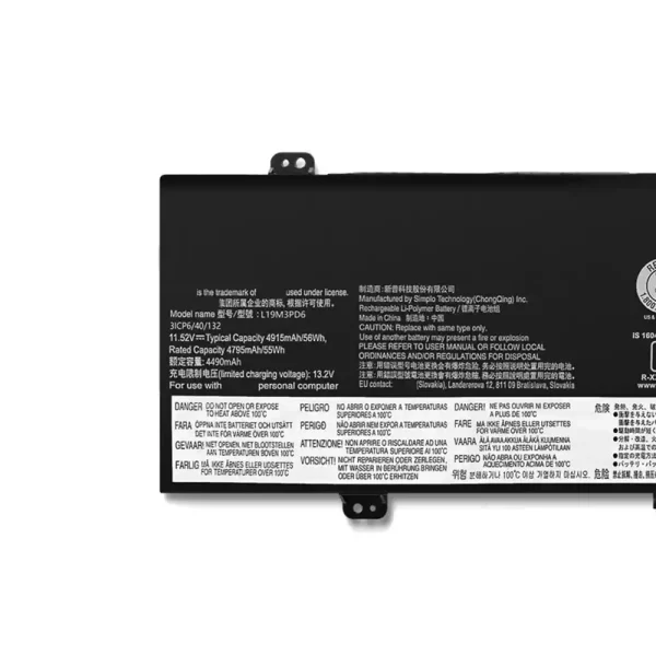 Portátil bateria nueva para LENOVO L19D3PD6 L19M3PD6 - Imagen 3