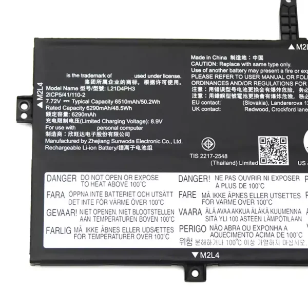 Portátil bateria nueva para LENOVO L21C4PH3 L21D4PH3 L21L4PH3 - Imagen 3