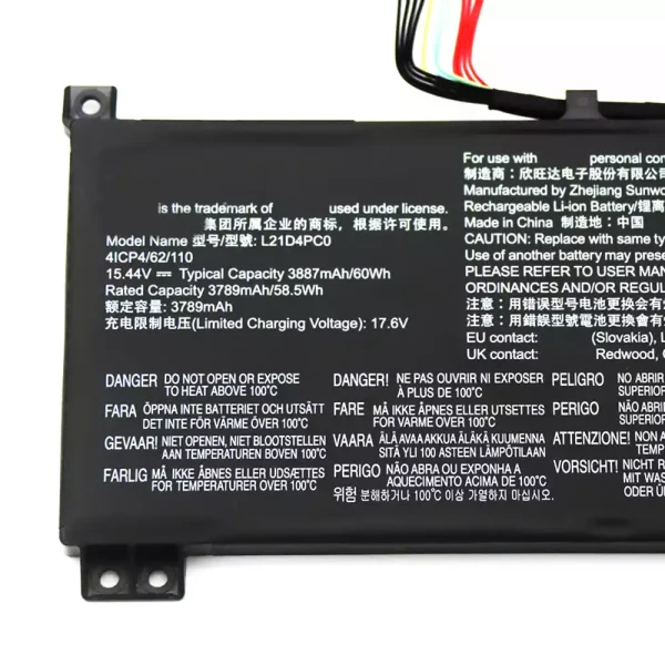 Portátil bateria nueva para LENOVO L21D4PC0 - Imagen 3