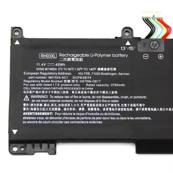 Portátil bateria nueva para HP RH03XL - Imagen 3