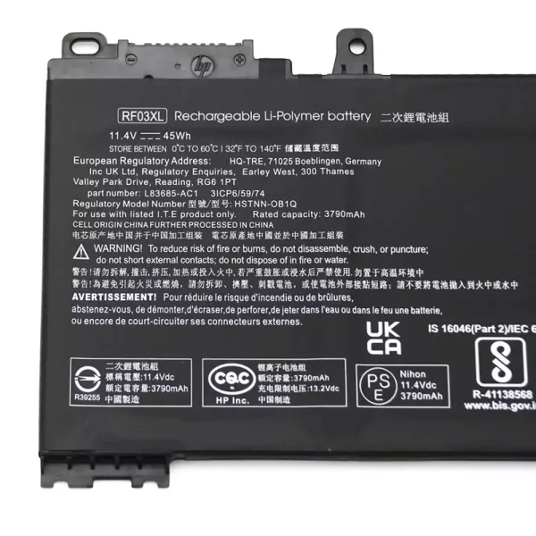 Portátil bateria nueva para HP RF03XL - Imagen 3