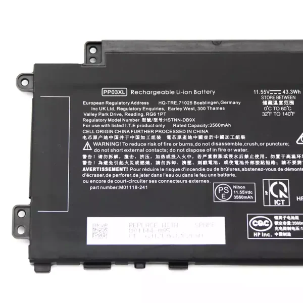 Portátil bateria nueva para HP PV03XL PP03XL - Imagen 3