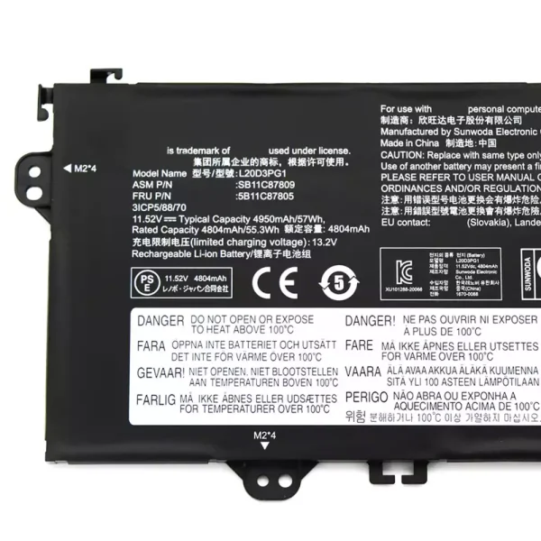 Portátil bateria nueva para LENOVO Vilboz14,SB11B36303 SB11B36307 5B11C87807 - Imagen 3