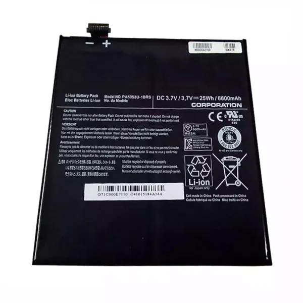 Batería de Tablet para TOSHIBA PA5053U-1BRS