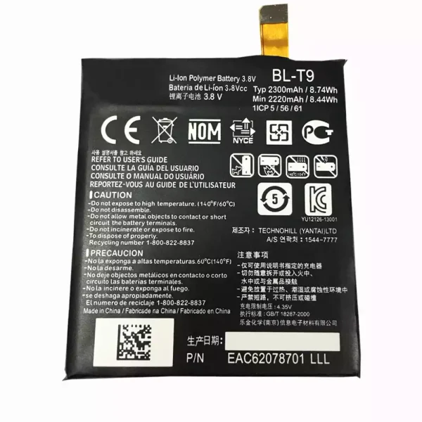 Batería de Tablet para LG BL-T9