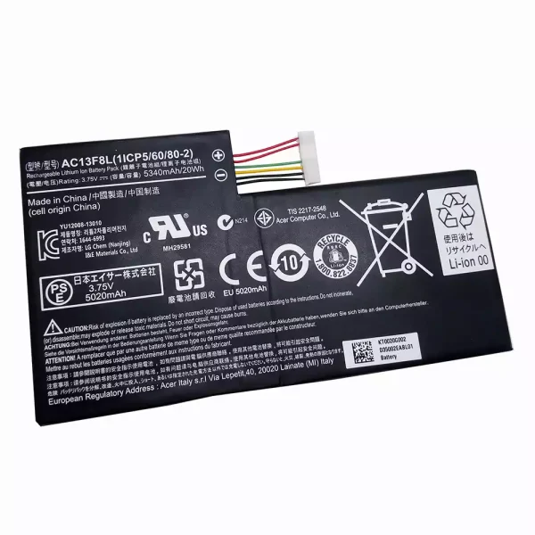 Batería de Tablet para ACER AC13F8L