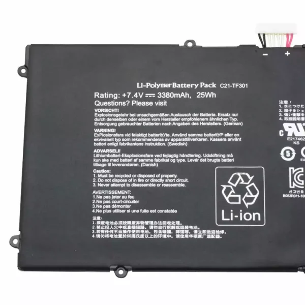 Batería de Tablet para ASUS C21-TF301 - Imagen 3