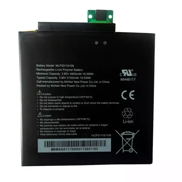Batería de Tablet para McNair MLP29110109
