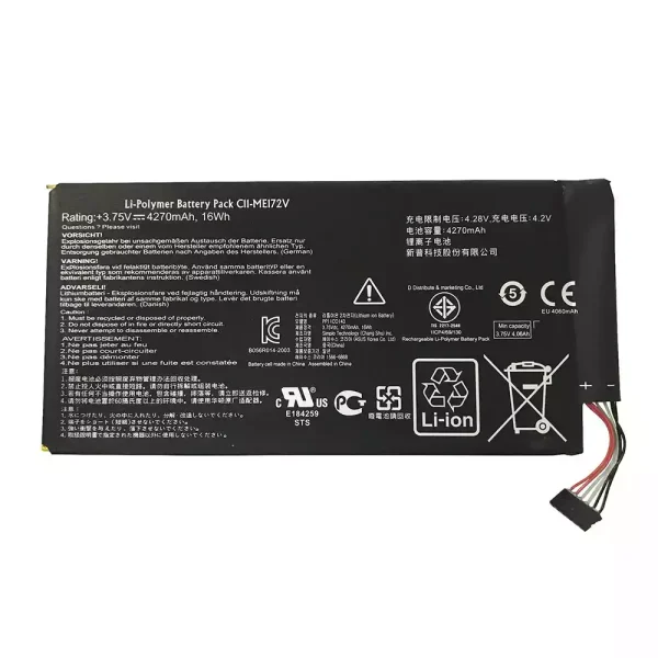 Batería de Tablet para ASUS C11-ME172V,MeMO k004