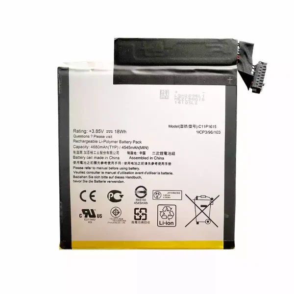 Batería de Tablet para ASUS C11P1615