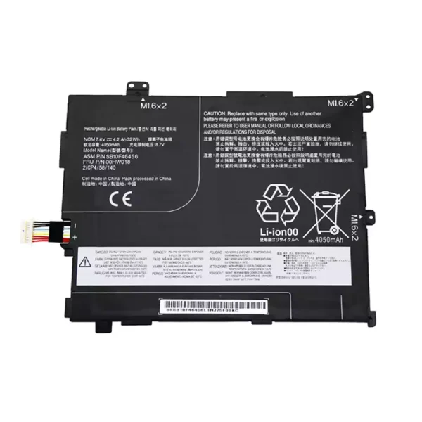 Batería de Tablet para LENOVO SB10F46456 00HW018,ThinkPad 10 2nd