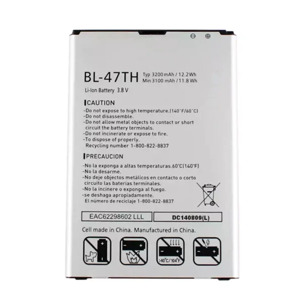 Batería telefono celular BL-47TH para LG Optimus G PRO 2,F350,F350K,F350S,F350L,D837,D838,VS880