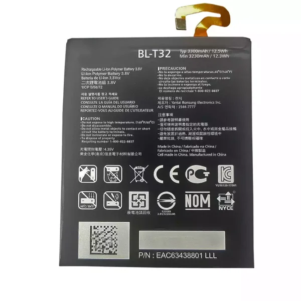 Batería telefono celular BL-T32 para LG G6,H870,H871,H872,LS993,VS998