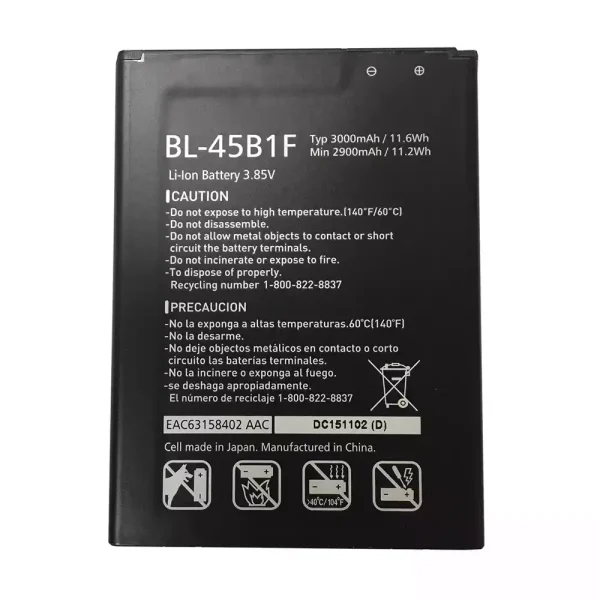 Batería telefono celular BL-45B1F para LG V10,H900,H901,VS990,LS775,Stylo2,F600S,F600K,F600L