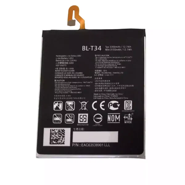 Batería telefono celular BL-T34 para LG V30,H930