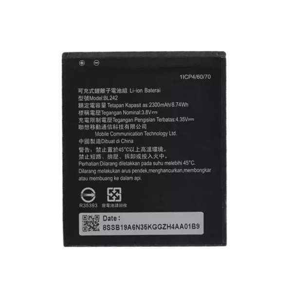 Batería telefono celular BL242 para LENOVO A3860,A3580,A3900,A3690,K3