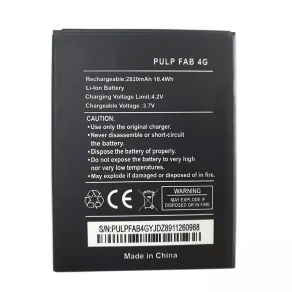 Batería telefono celular para Wiko PULP FAB 4G