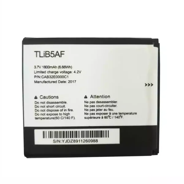 Batería telefono celular TLiB5AF para Alcatel onetouch OT997,5035