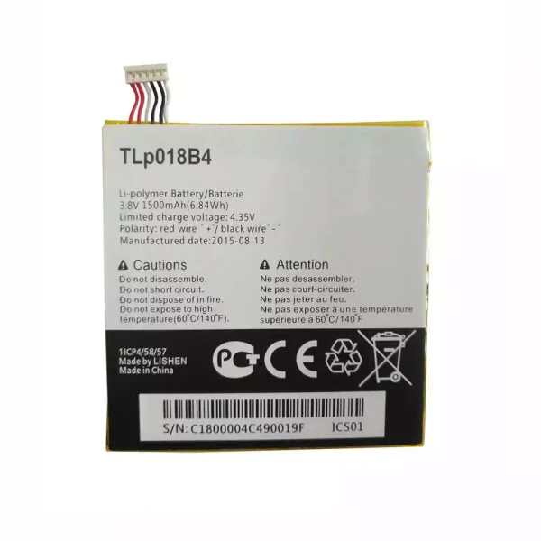 Batería telefono celular TLP018B4 para Alcatel onetouch OT6030,7024