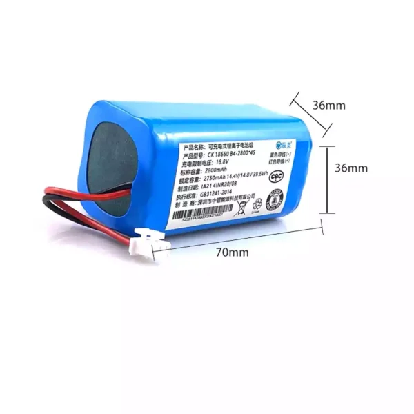 Robot Aspirador bateria para KLINSMANN KRV205 KRV206 KRV207 KRV208 KRV209 - Imagen 2