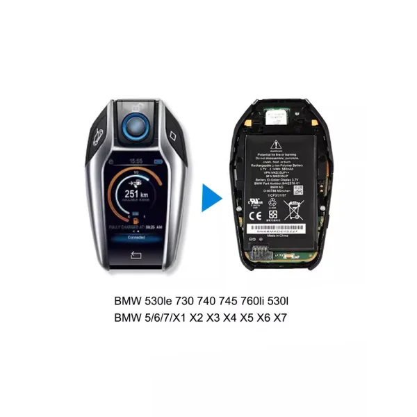 Batería nueva para BMW car keys 730 740 745 760Li 530L 530LE - Imagen 2