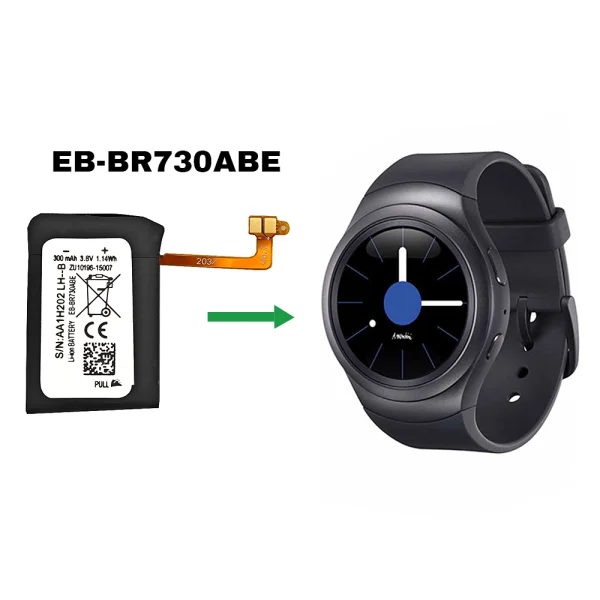 Bateria de repuesto EB-BR730ABE para Samsung Galaxy Gear S2 3G (SM-R730 SM-R730A SM-R730V SM-R730S SM-R730T),Galaxy Gear S2 Classic 3G (SM-R735 SM-R735A SM-R735T SM-R735V),Gear Sport SM-R600 - Imagen 4