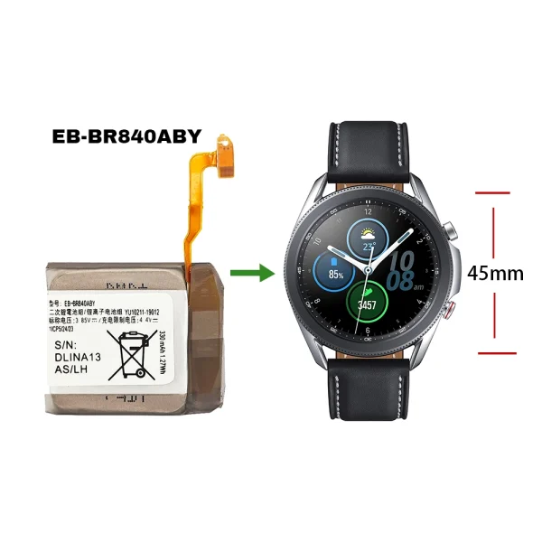 Bateria de repuesto EB-BR840ABY para Samsung Galaxy Watch 3 (45mm) SM-R840 SM-R845 SM-R845U - Imagen 4