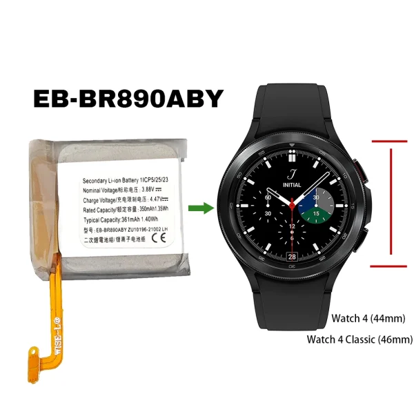 Bateria de repuesto EB-BR890ABY para Samsung Galaxy Watch 4 Classic (46mm) SM-R890 SM-R895,Galaxy Watch 4 (44mm) SM-R870 SM-R875 SM-R875U - Imagen 4