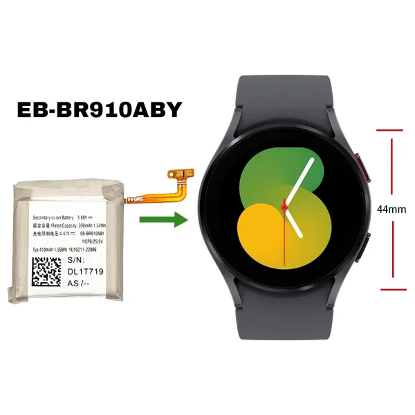 Bateria de repuesto EB-BR910ABY para Samsung Galaxy Watch 5 (44mm) SM-R910 SM-R915U SM-R915F SM-R905F - Imagen 4