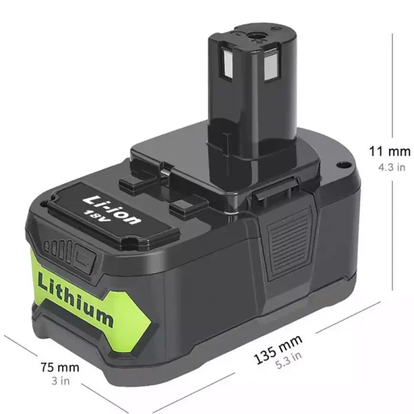 18V 3.0Ah Bateria de repuesto para Ryobi BID-1801M,BID-180L,BID1821,BIW180,CAD-180L,CAG-180M,CAP-1801M - Imagen 3